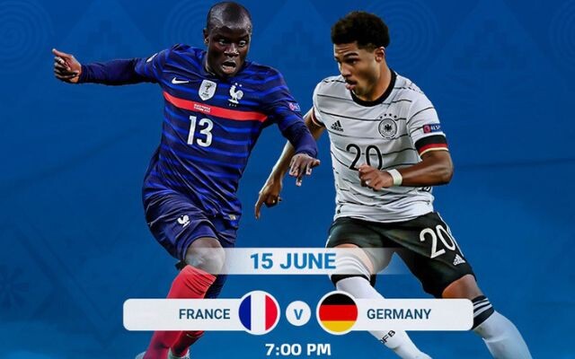 Trận đấu giữa hai đội bóng Đức và Pháp
